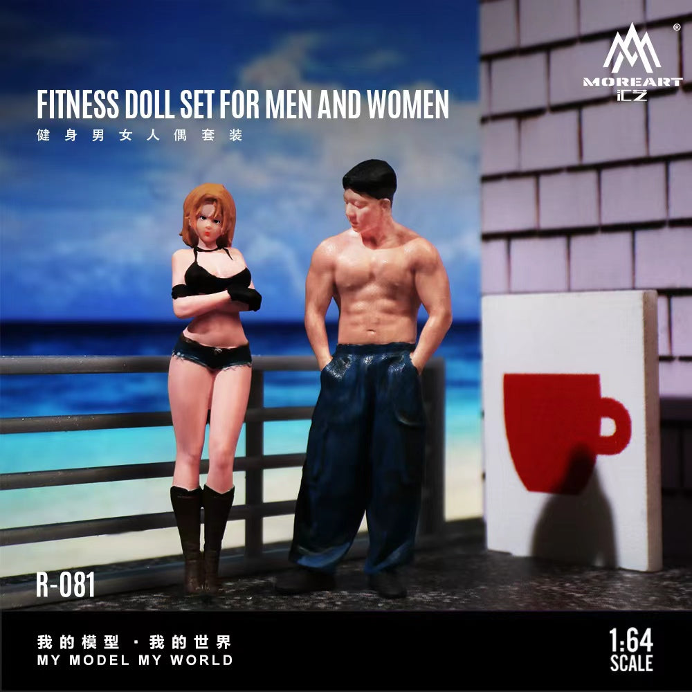 [Preorder] MoreArt 1:64 FITNESS DOLL SETFOR MEN AND WOMEN MO223081
