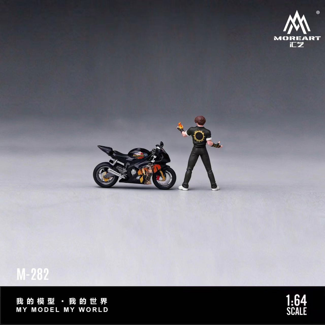 [Preorder] MoreArt 1:64 KYO KUSANAGI PRINTED MOTORCYCLE DOLL SET MO222282