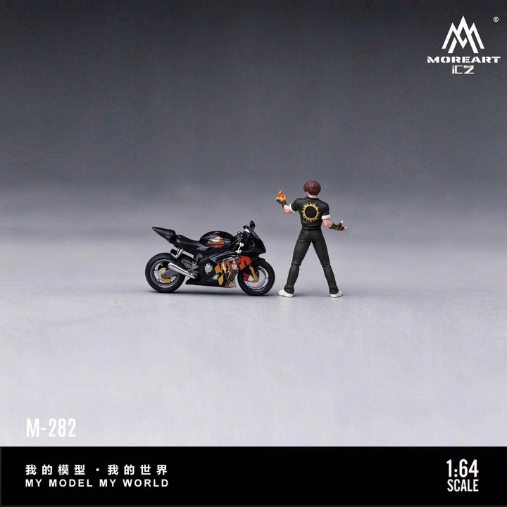[Preorder] MoreArt 1:64 KYO KUSANAGI PRINTED MOTORCYCLE DOLL SET MO222282