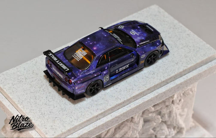 [Preorder] Nitro Blaze 1:64 Skyline ER34 LB Super Silhouette Widebody (2 Versions)