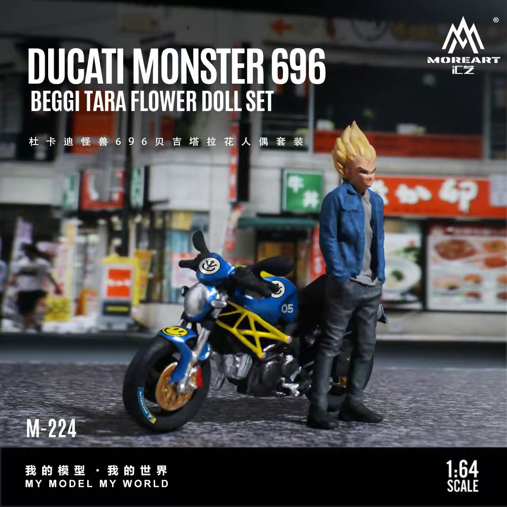 [Preorder] MoreArt 1:64 DUCATI MONSTER 696 BEGGI TARA FLOWER DOLL SET MO222224