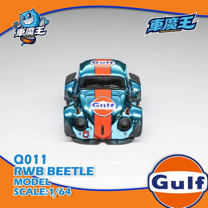 [Preorder] DEMON KING AUTO 1:64 Volkswagen Q Version Beetle Chrome Gulf DKA-Q011