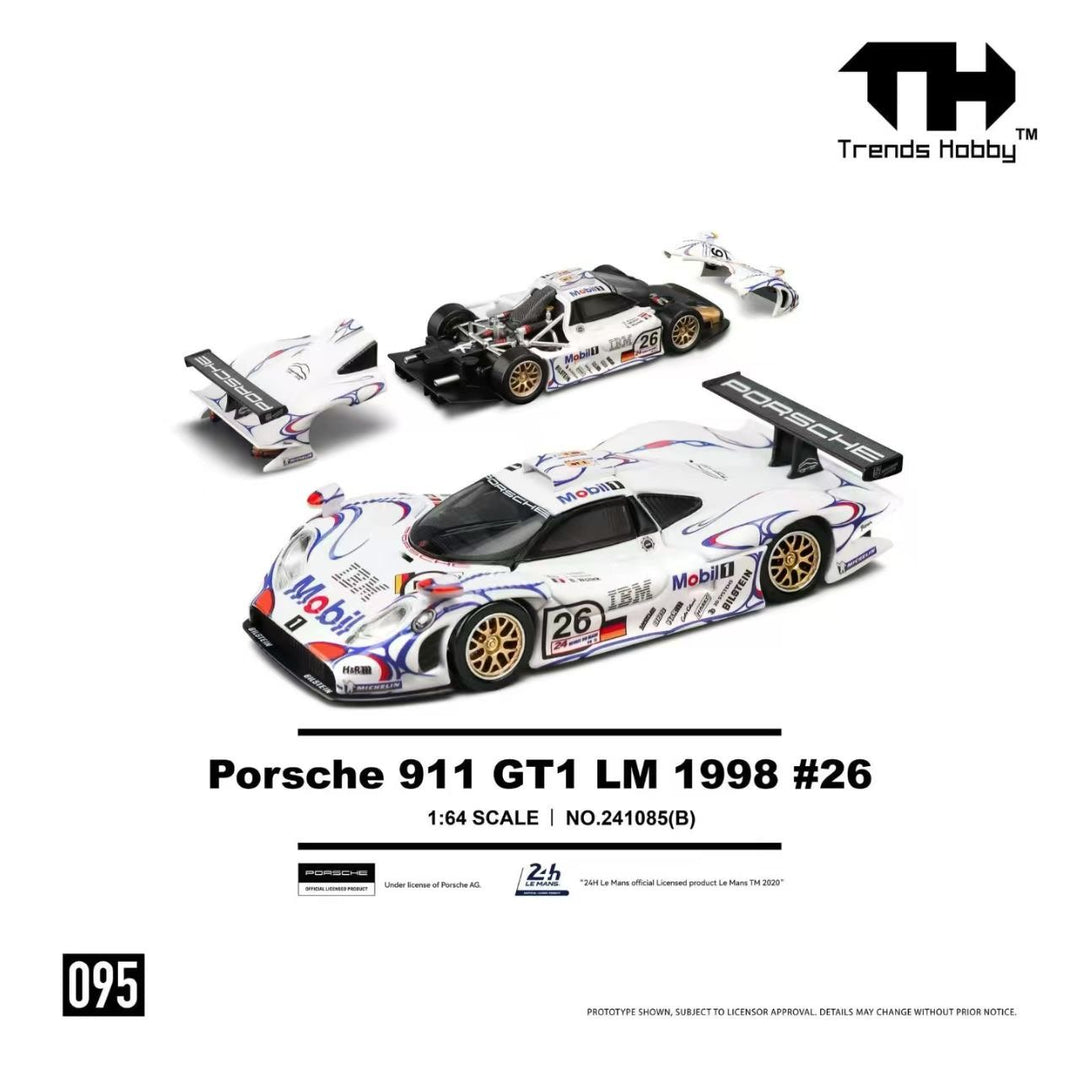 [Preorder] Trends Hobby 1:64 Porsche 911 GT1 LM 1988 #26 - Champion 241085(B)