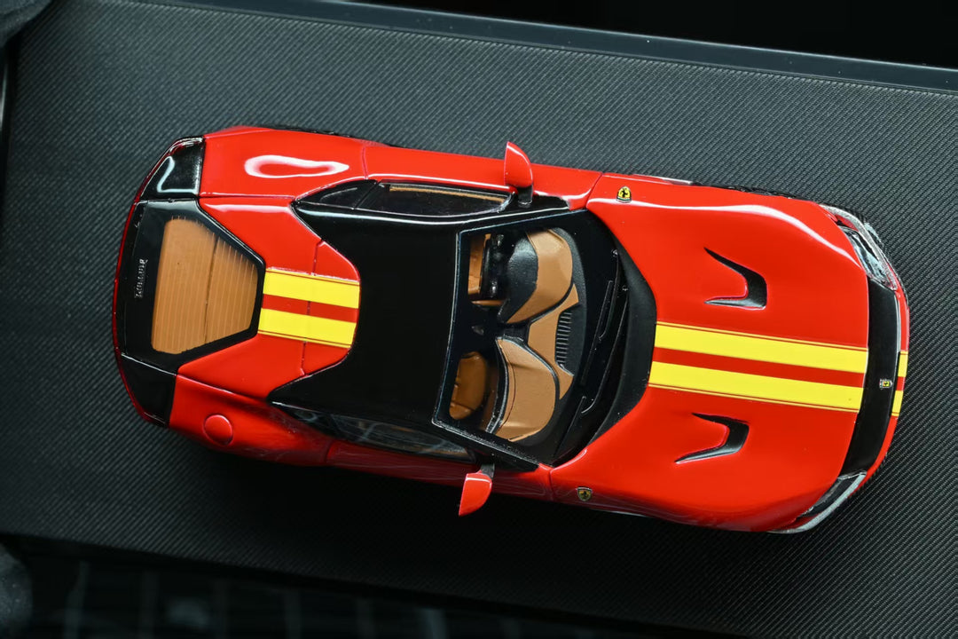 [Preorder] 7CM Model 1:64 Prancing Horse 12 Cilindri Rosso Corsa Giallo Modena Racing Livery Stripe