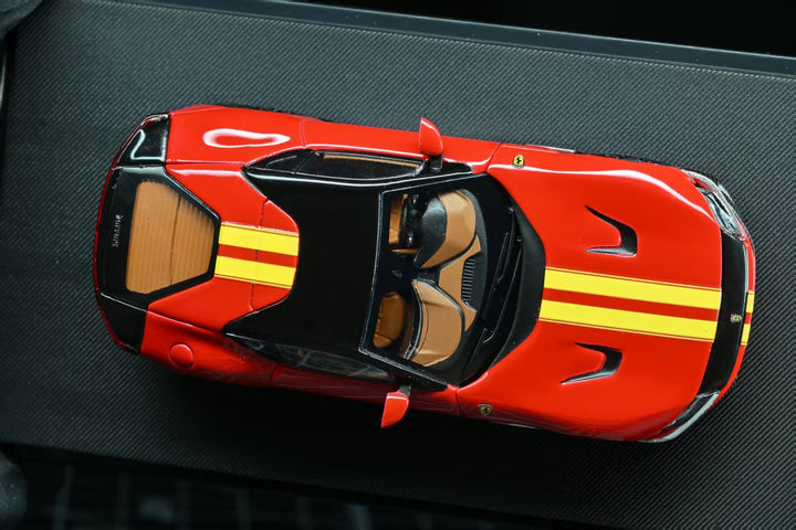 [Preorder] 7CM Model 1:64 Prancing Horse 12 Cilindri Rosso Corsa Giallo Modena Racing Livery Stripe