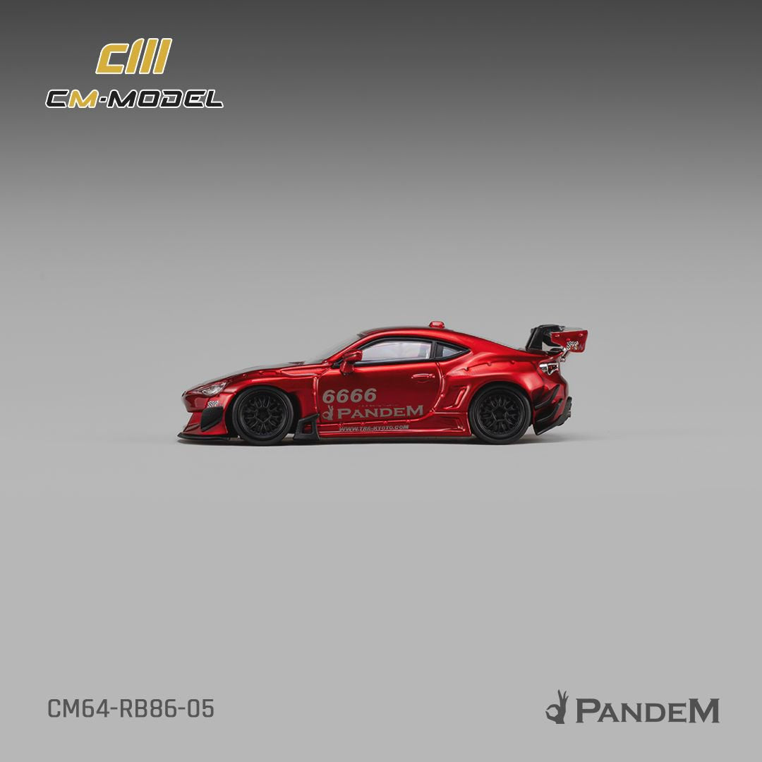 [Preorder] CM Model 1:64 Toyota GT86 Pandem Widebody V3.5 Metallic red CM64-RB86-05