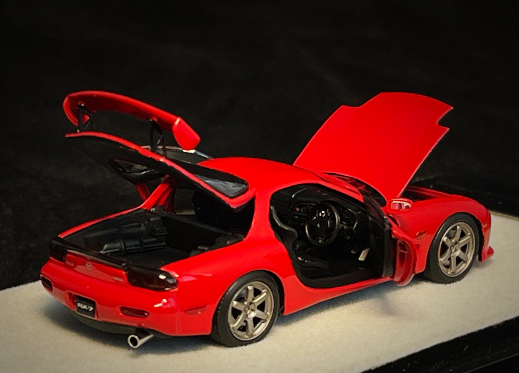 Red Cartoon Rx7 PGM 1:64 Mazda RX7 Red Color (2 Versions) – Horizon Diecast