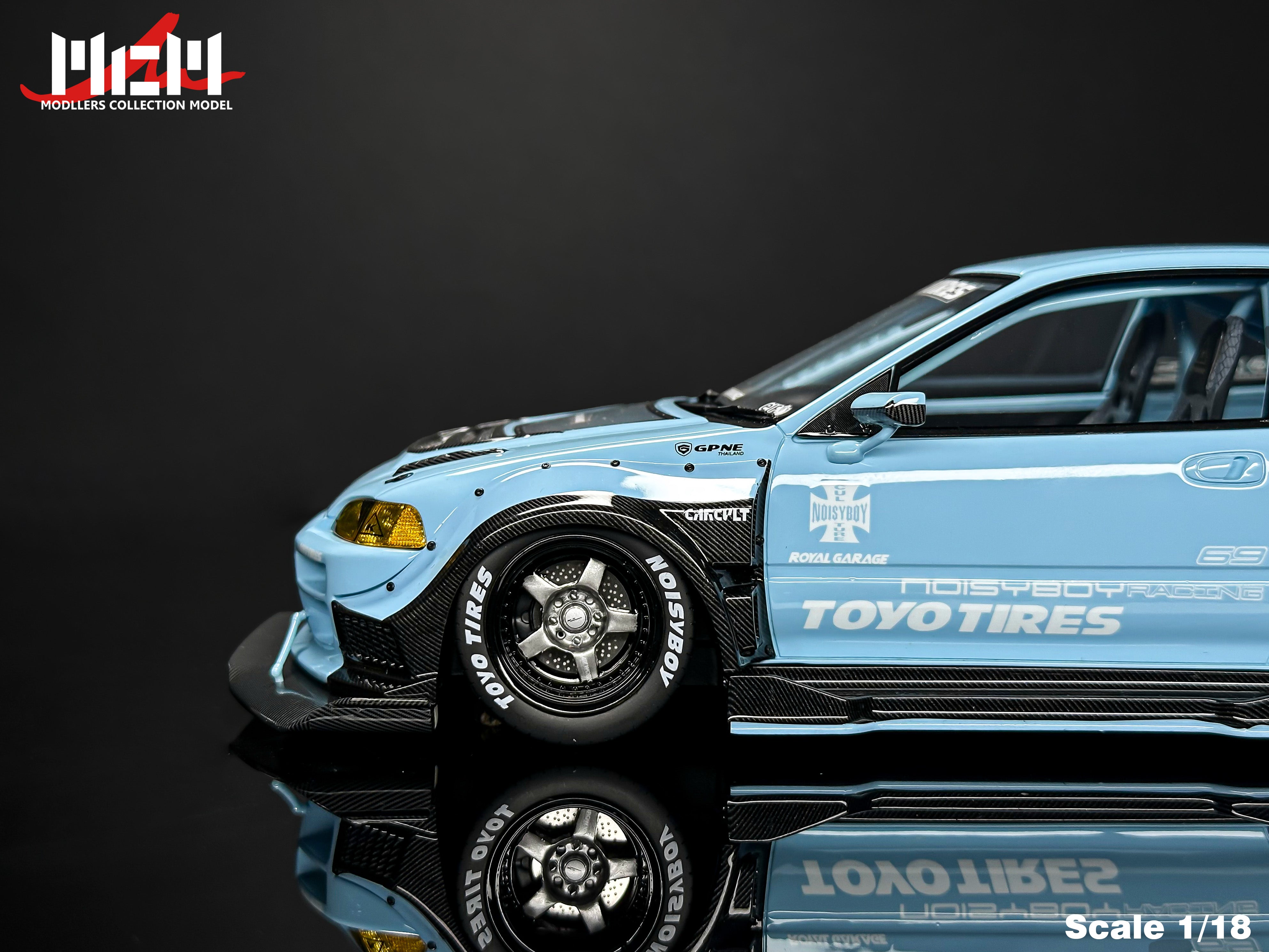 Preorder] MCM 1:18 Honda Kevamannz 1996 EG6 Hatchback Wide Body (5