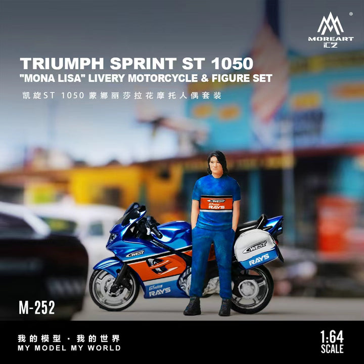 [Preorder] MoreArt 1:64 Triumph Sprint ST 1050 Motorcycle Figure Set MO222252
