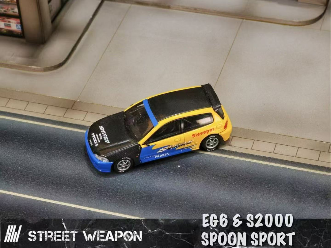 [Preorder] Street Weapon 1:64 Honda Spoon Sport EG6/ S2000 (2 Versions)