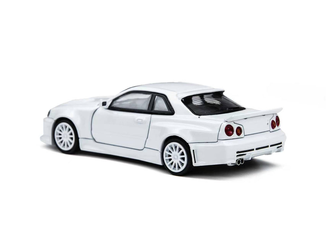 [Preorder] TimeMicro × PSC DESIGN 1:64 Nissan R34 "Smilodon" White TM648402