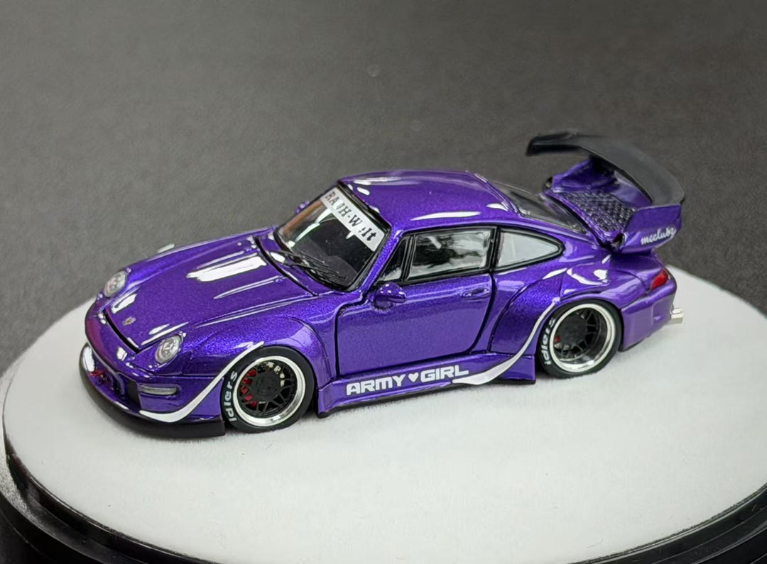 [Preorder] PGM 1:64 Porsche RWB 993 Metallic Purple (2 Versions) PGM-640314