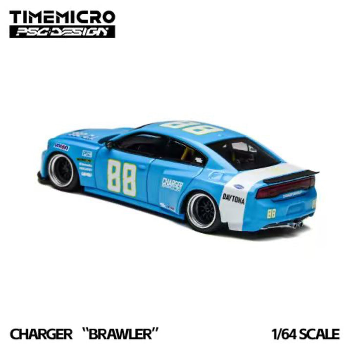 [Preorder] TimeMicro x PSC DESIGN 1:64 Dodge Charger "Brawler" Daytona Blue TM648202