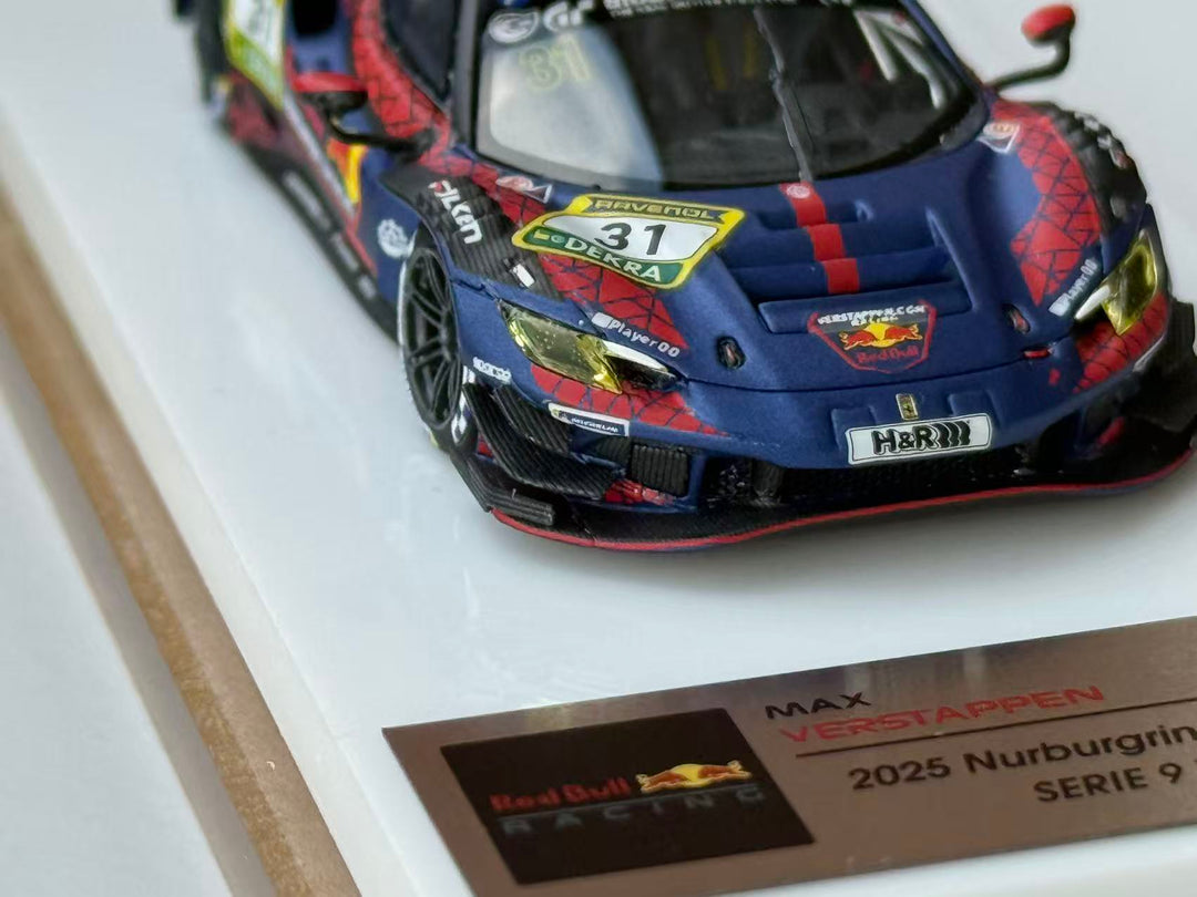 [Preorder] TRON 1:64 Supercar 296GT3 Verstappen Livery 2025 Nurburgring LANGSTRECKEN SERIE 9 Winner Car