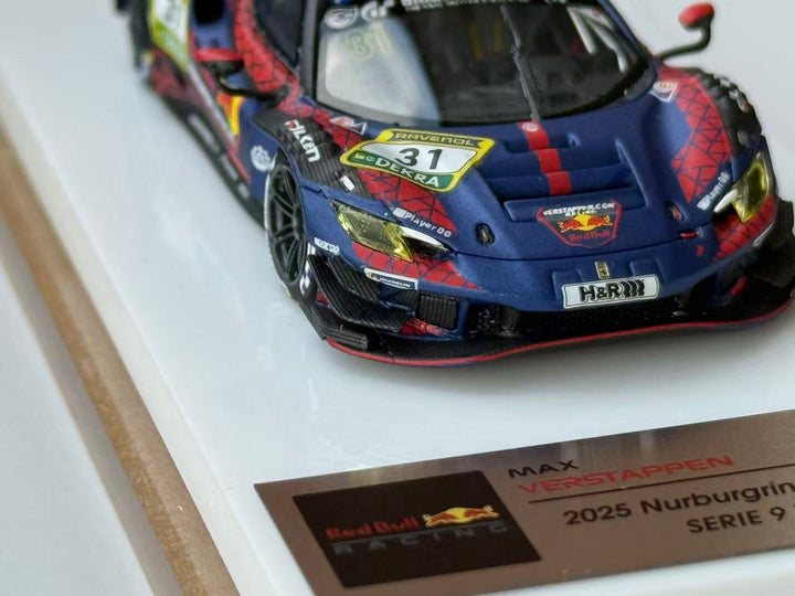 [Preorder] TRON 1:64 Supercar 296GT3 Verstappen Livery 2025 Nurburgring LANGSTRECKEN SERIE 9 Winner Car