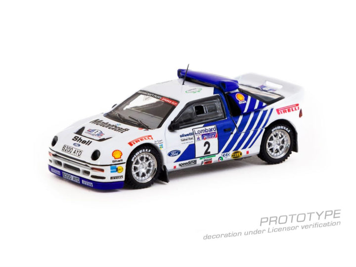 [Preorder] Tarmac Works 1:64 Ford RS200 Lombard RAC Rally 1986 T64P-001-86RAC02