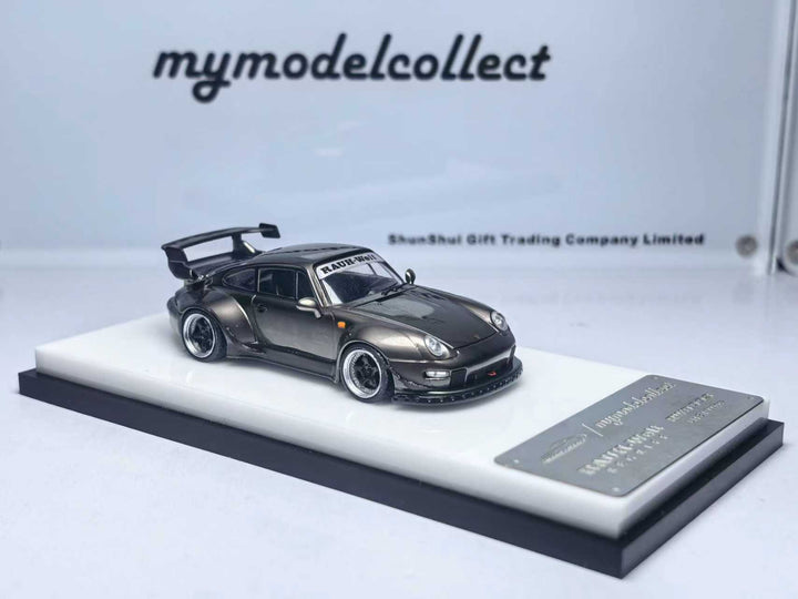 [Preorder] Model Collect 1:64 Porsche RWB964 High Wing Chrome Pearl Gray MC640023H