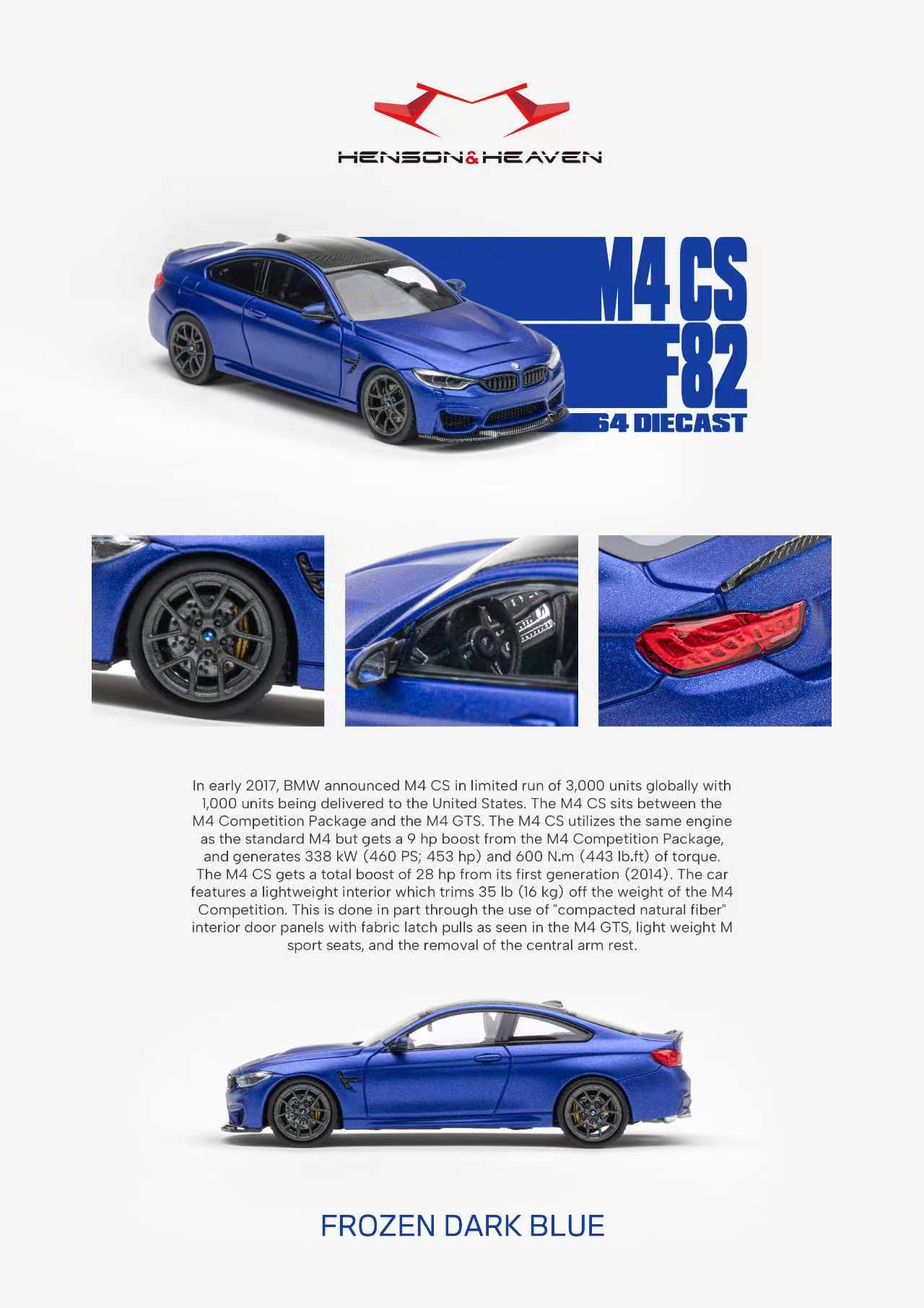 Preorder] HH Model 1:64 BMW F82 M4cs (2 Colours) – Horizon Diecast