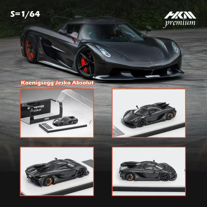 HKM Premium 1:64 Koenigsegg Jesko Attack - Full Carbon (2 Versions)