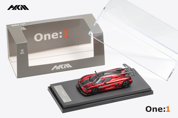 [Preorder] HKM 1:64 Koenigsegg Agera One1 - Chrome Red