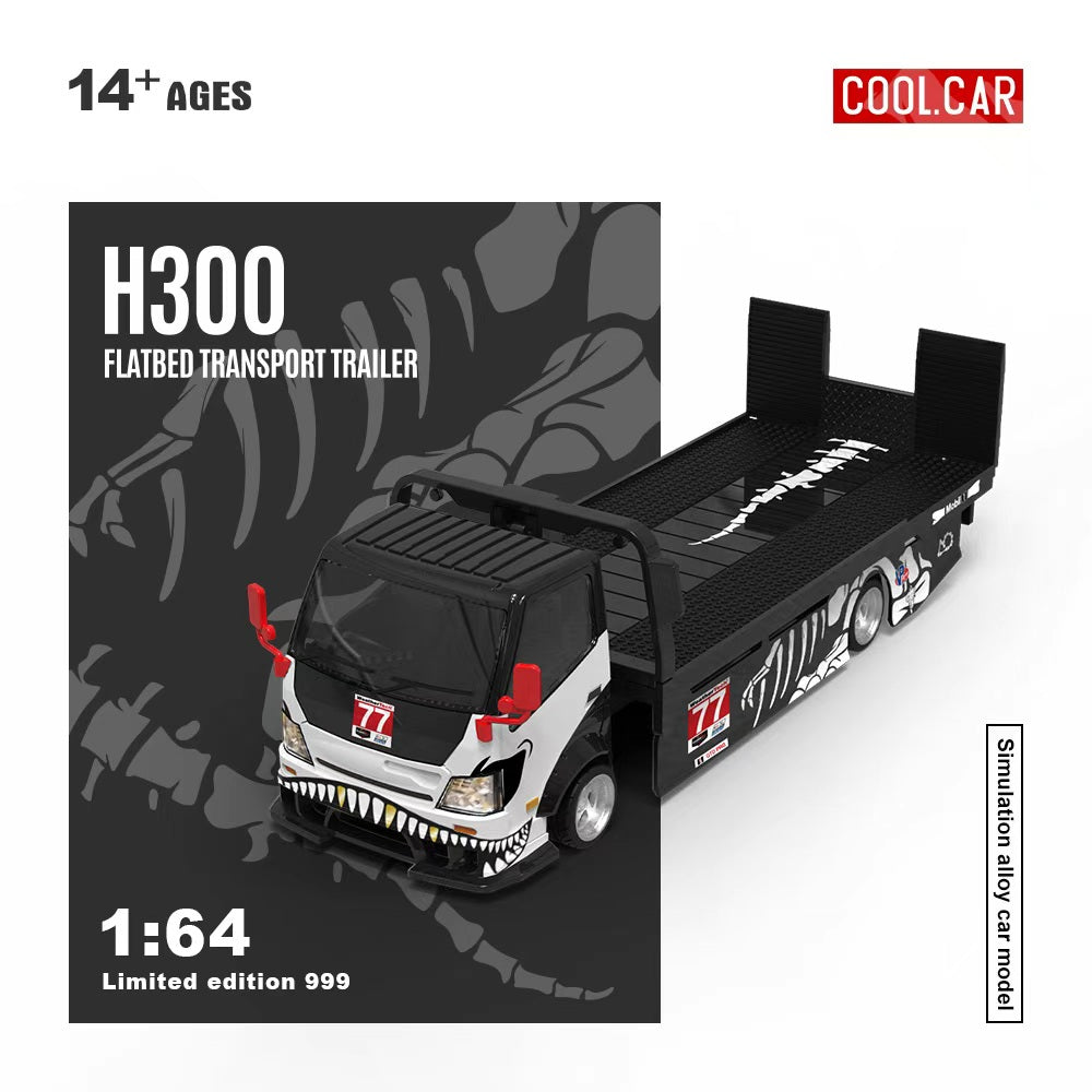 Cool Car 1:64 Hino H300 Flatbed Trailer - Bone Dragon 