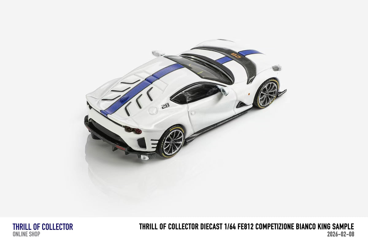 HH 1/64 フェラーリ 812c ホワイト&ブルー　2台セット TOC 1:64 Ferrari 812C 3.0 (4 Colours) – Horizon Diecast