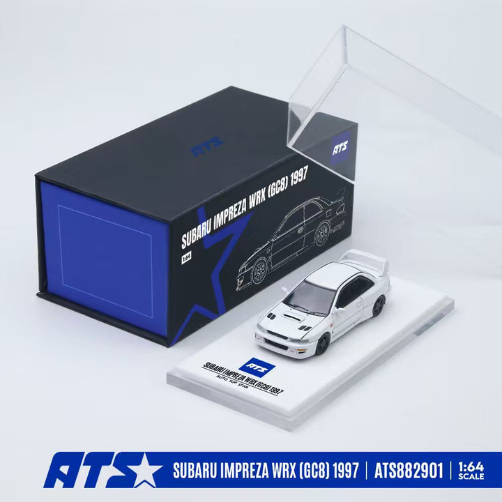 [Preorder] ATS Model 1:64 Subaru IMPREZA WRX (GC8) 1997 White/Black ATS882901/ ATS882902