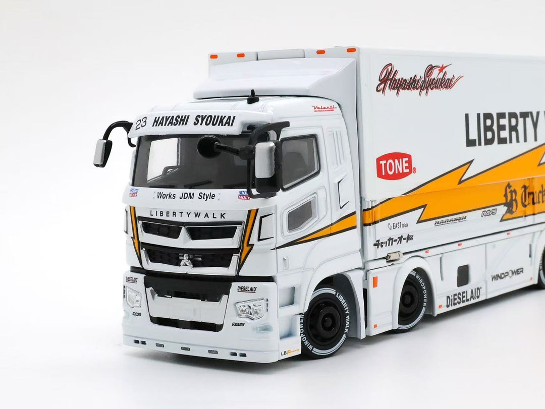 [Preorder] Tubro Truck 1:64 Super Great LBWK Mitsubishi Fuso Yellow Lightning Silhouette Livery
