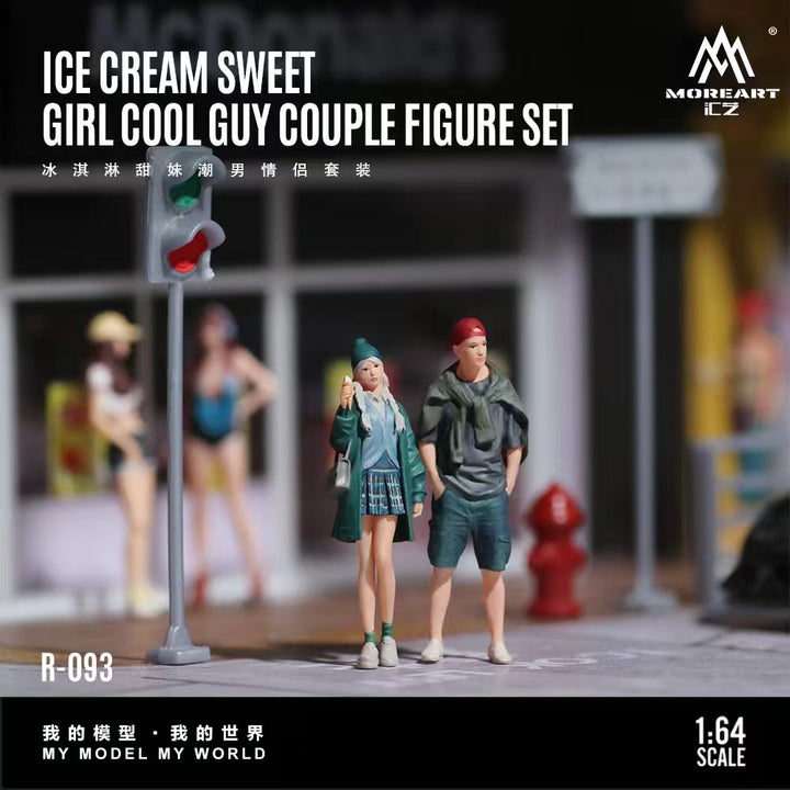 [Preorder] MoreArt 1:64 ICE CREAM SWEET GIRL COOL GUY COUPLE FIGURE SET MO223093