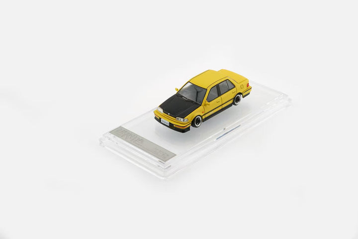 [Preorder] BMC 1:64 Honda Civic EF2 1991 - Custom Yellow BlK Bonnet 64B0469