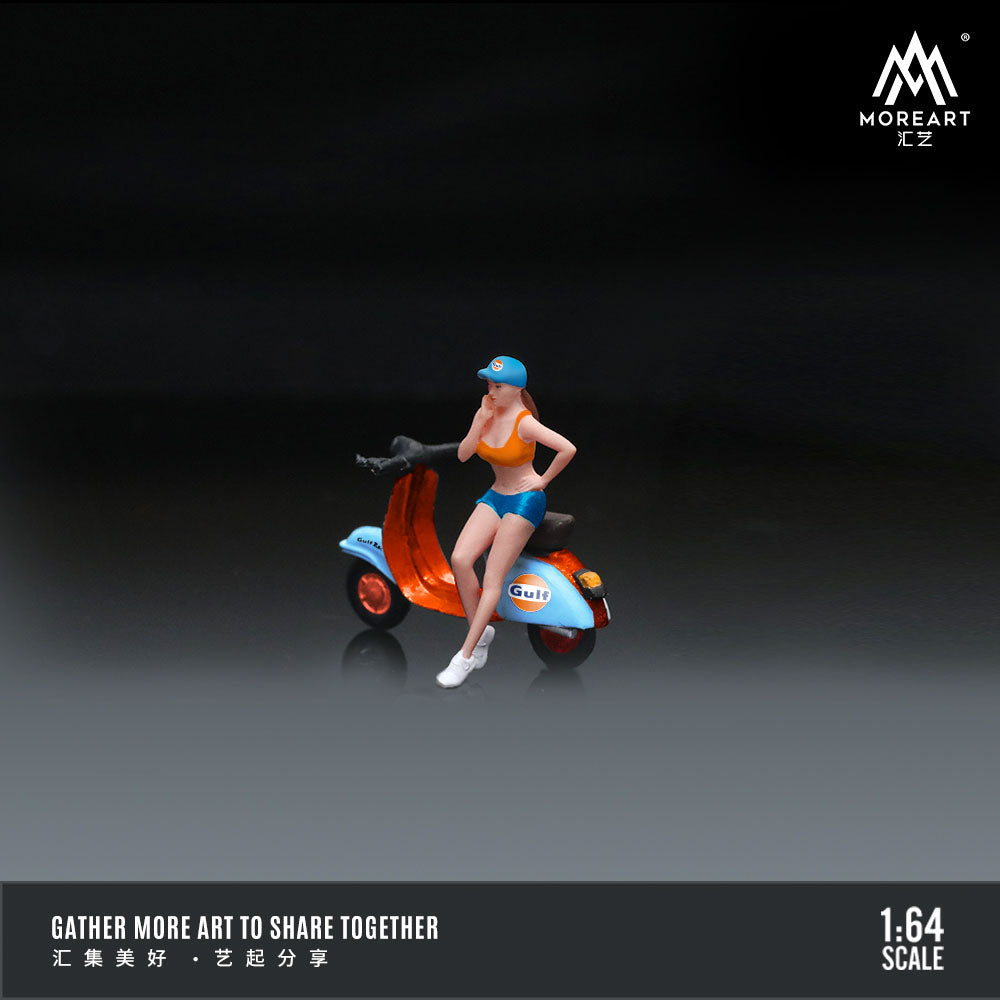 [Preorder] MoreArt 1:64 Gulf Pedal Motocycle Doll