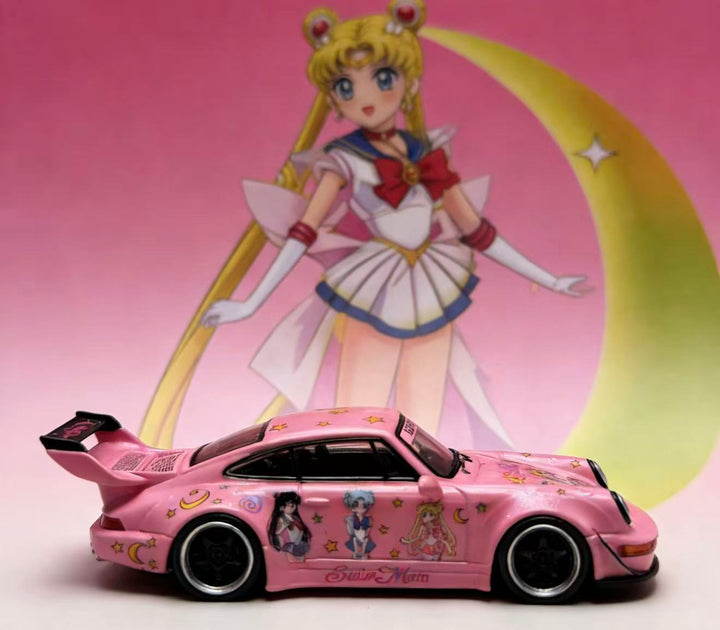 [Preorder] ZJWJ Model 1:64 Porsche Rauh-Welt RWB964 Widebody Modified Version Sailor Moon