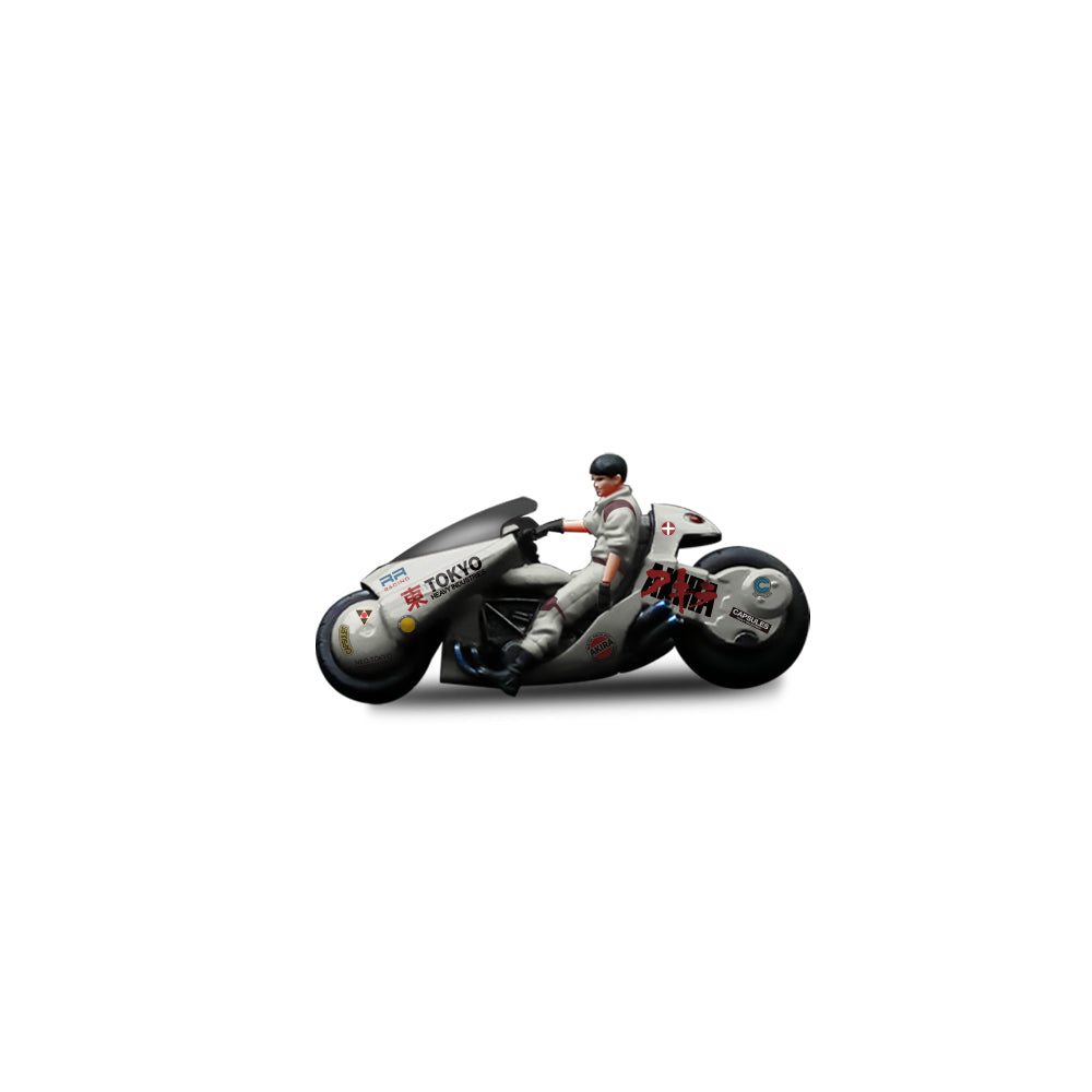 Preorder] MoreArt 1:64 AKIRA RESIN MOTORCYCLE TITANIUM WHITE FADED