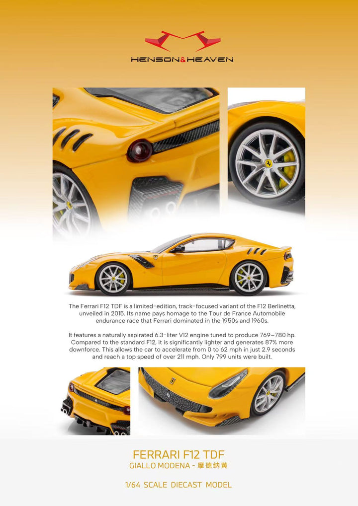 [Preorder] HH Model 1:64 Ferrari F12 TDF (4 Variants)