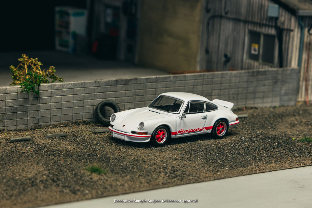 [Preorder] Tarmac Works 1:64 Porsche 911 Carrera RS 2.7 Lightweight White/Red T64S-023-WR