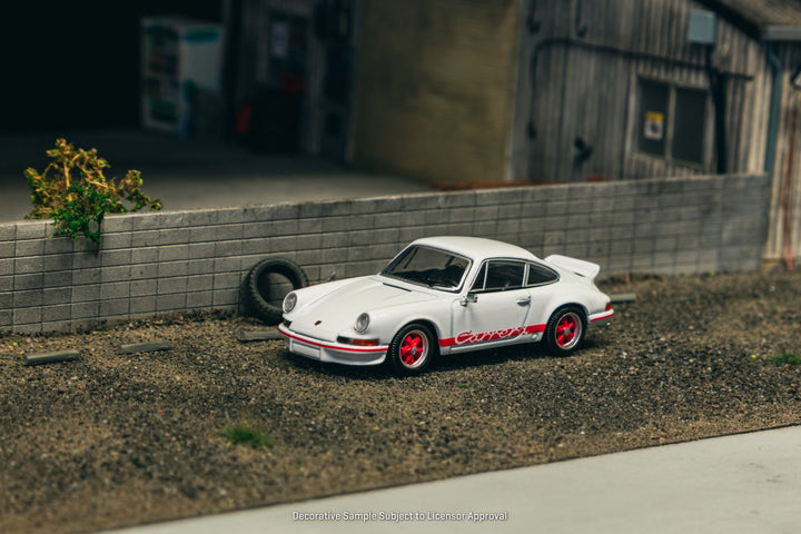 [Preorder] Tarmac Works 1:64 Porsche 911 Carrera RS 2.7 Lightweight White/Red T64S-023-WR