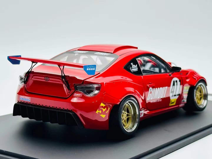 Official Product 1:18 458 V8-swapped 86 Red GUMOUT livery