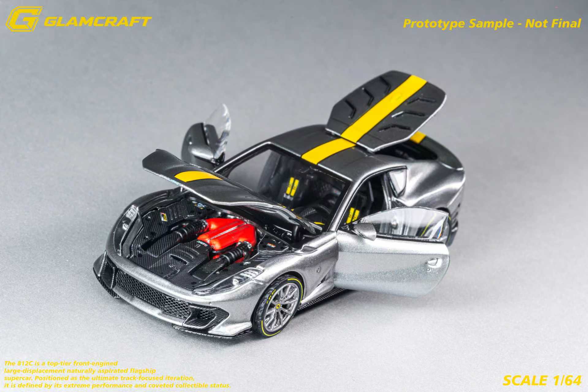 Preorder] GlamCraft 1:64 Ferrari 812C Grey – Horizon Diecast
