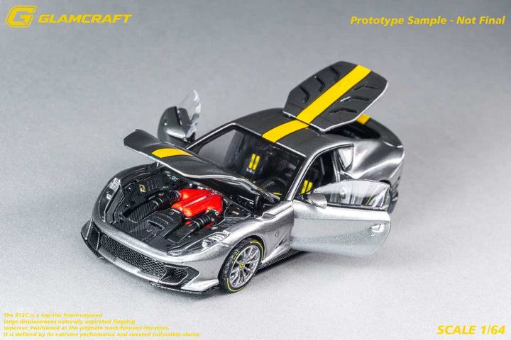 [Preorder] GlamCraft 1:64 Ferrari 812C Grey