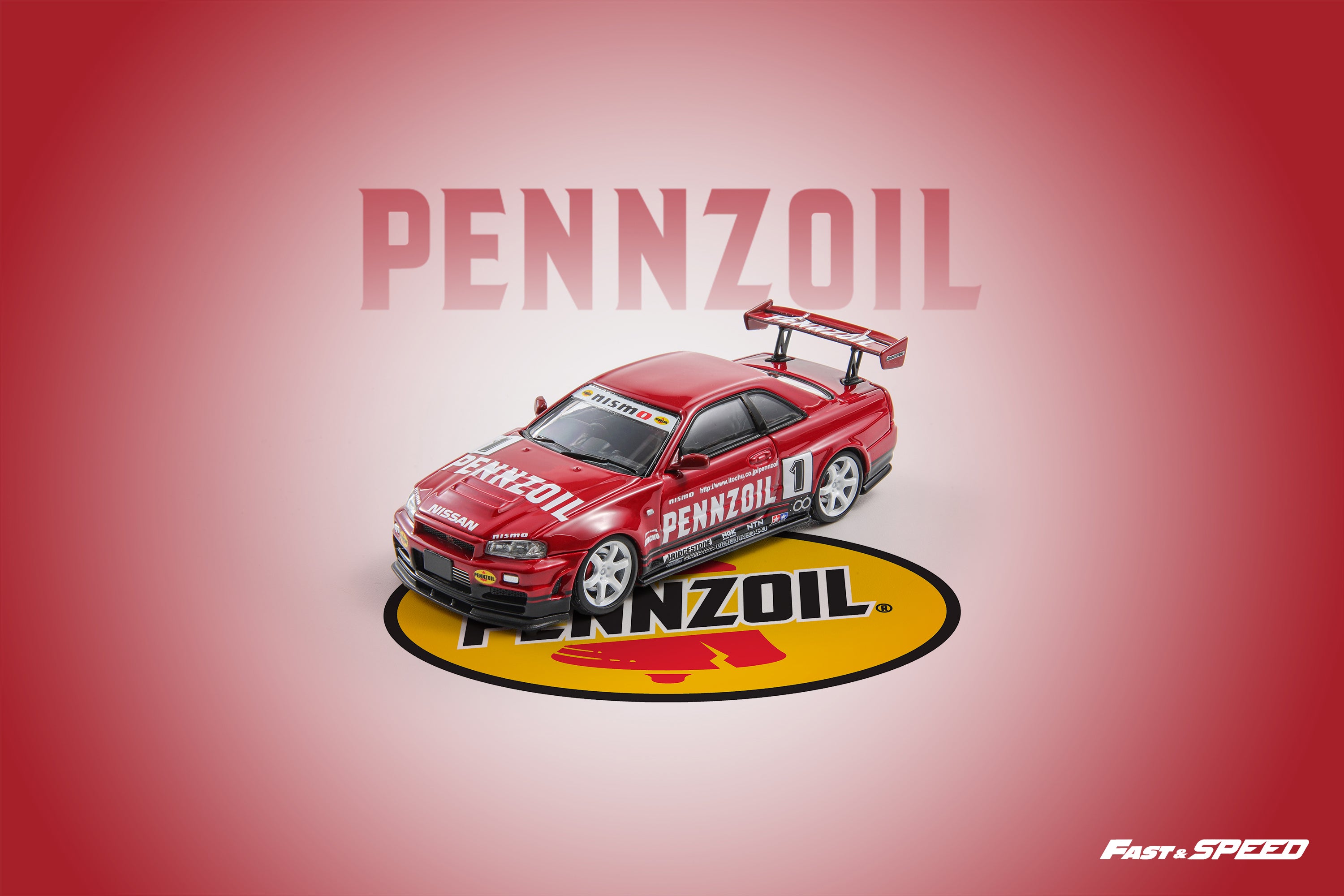 Fast Speed 1:64 Nissan Skyline GT-R R34 Nismo Z-Tune Pennzoil #1