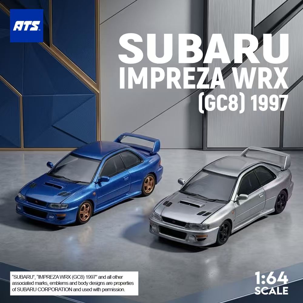 [Preorder] ATS Model 1:64 Subaru Impreza WRX (GC8) 1997 (2 Colours) ATS882903/ATS882904