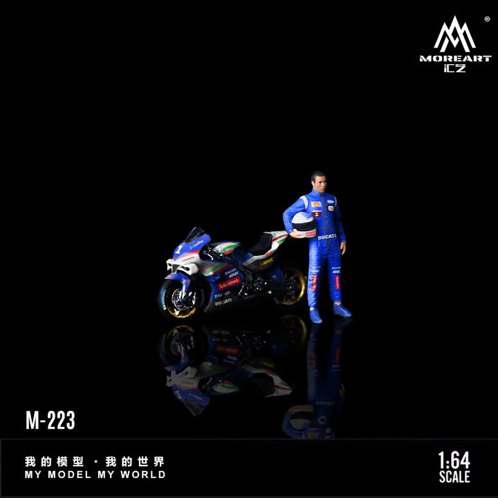 [Preorder] MoreArt 1:64 DUGATI MOTOGP BLUE NO.1 MOTORCYCLE RAGING DRIVER SET MO222223