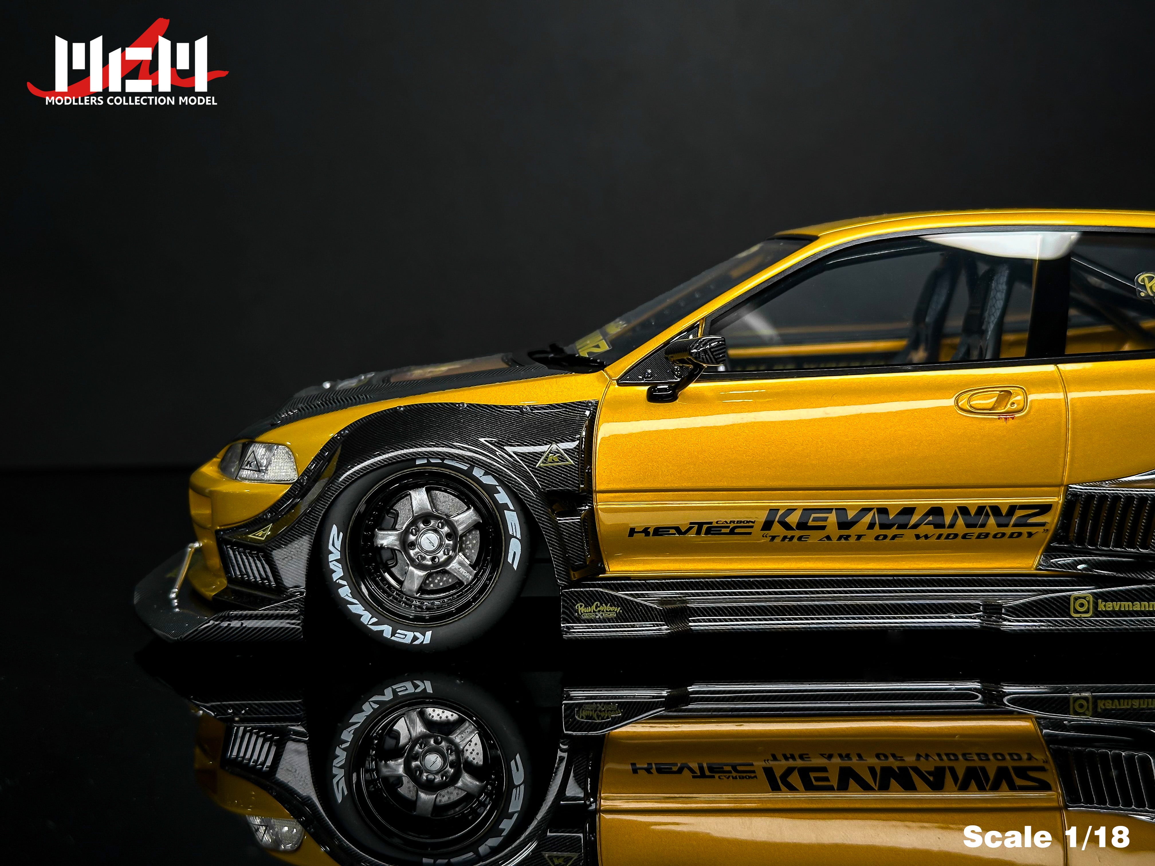 Preorder] MCM 1:18 Honda Kevamannz 1996 EG6 Hatchback Wide Body (5