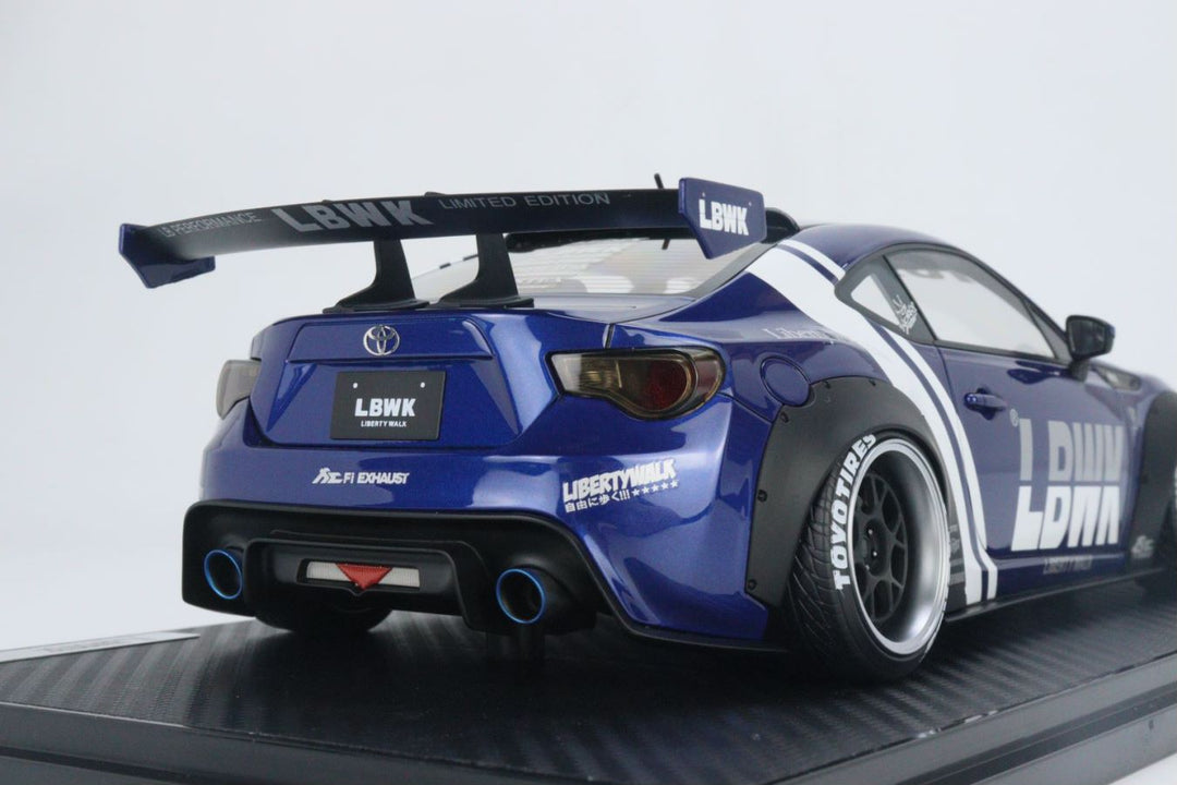 Ignition Model 1:18 LB nation 86 WORKS Full Complete ver.1 Blue Metall ...