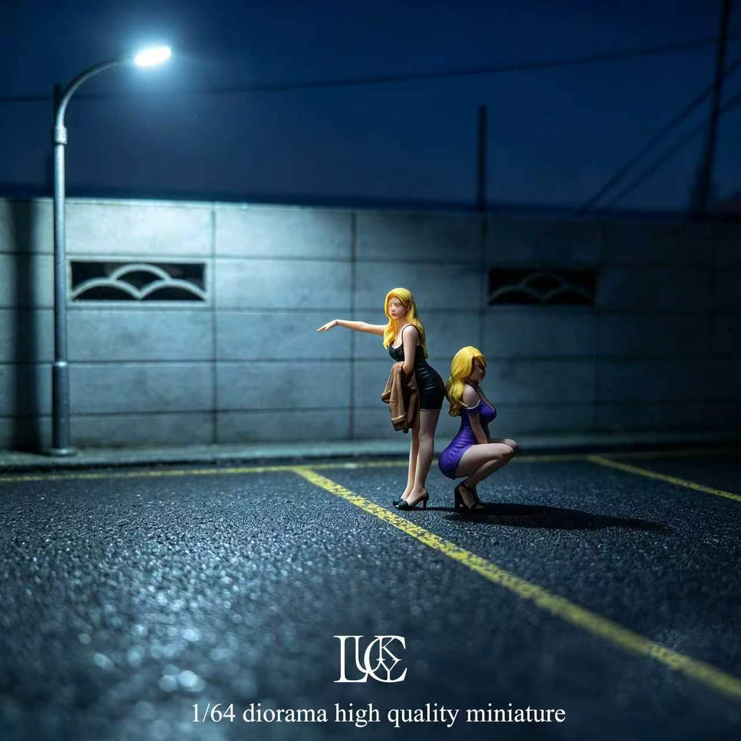 [Preorder] Lucky Studio 1:64 Girls Hitting Cars at Night Duo LK2026081219