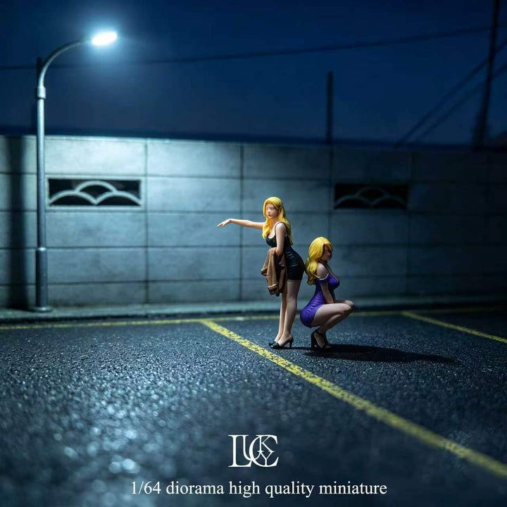 [Preorder] Lucky Studio 1:64 Girls Hitting Cars at Night Duo LK2026081219