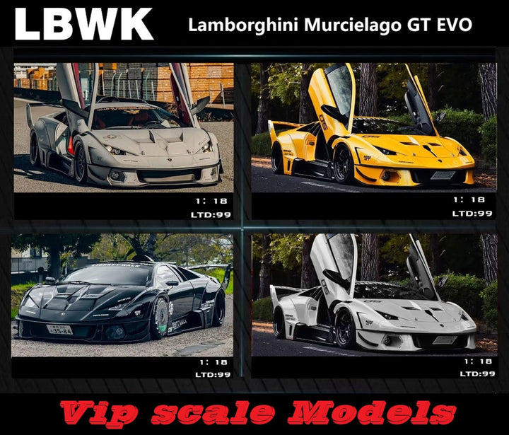 [Preorder] Vip Scale Models 1:18 LB-Lamborghini Murcielago GT EVO (4 Colours)