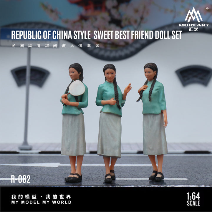 [Preorder] MoreArt 1:64 REPUBLIC OF CHINA STYLE SWEET BEST FRIEND DOLL SET MO223082