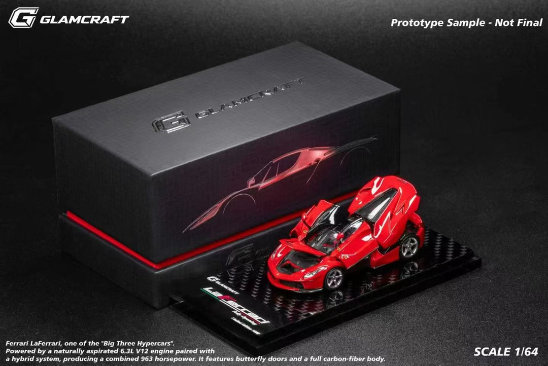 [Preorder] GlamCraft 1:64 Ferrari LaFerrari Full Open Red