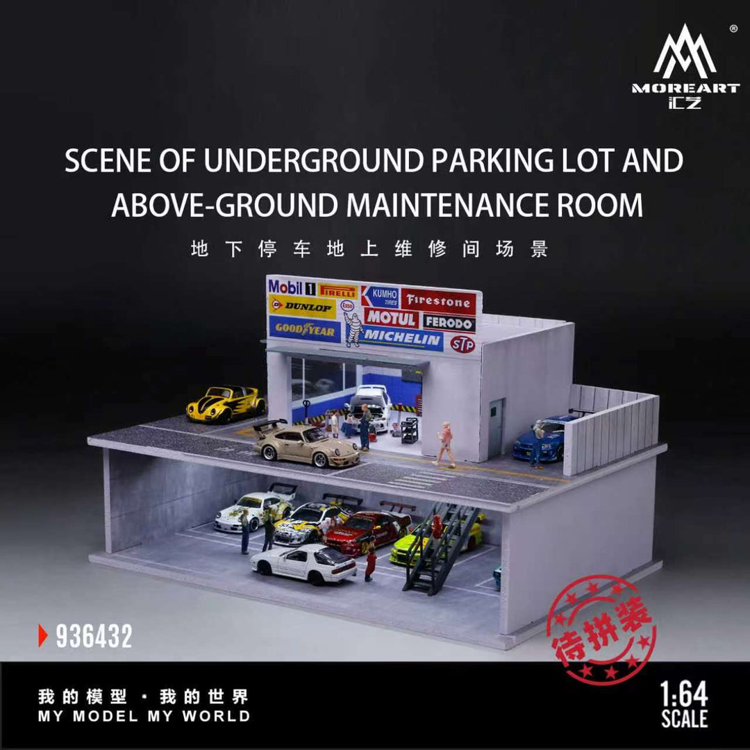 [Preorder] MoreArt 1:64 SCENE OF UNDERGROUND PARKING LOT AND ABOVE-GROUND MAINTENANCE ROOM MO936432